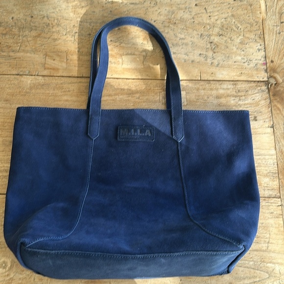 M.I.L.A. Luxe Bag | Suede | navy | Tote | Shoulder Bag - Picture 3 of 10